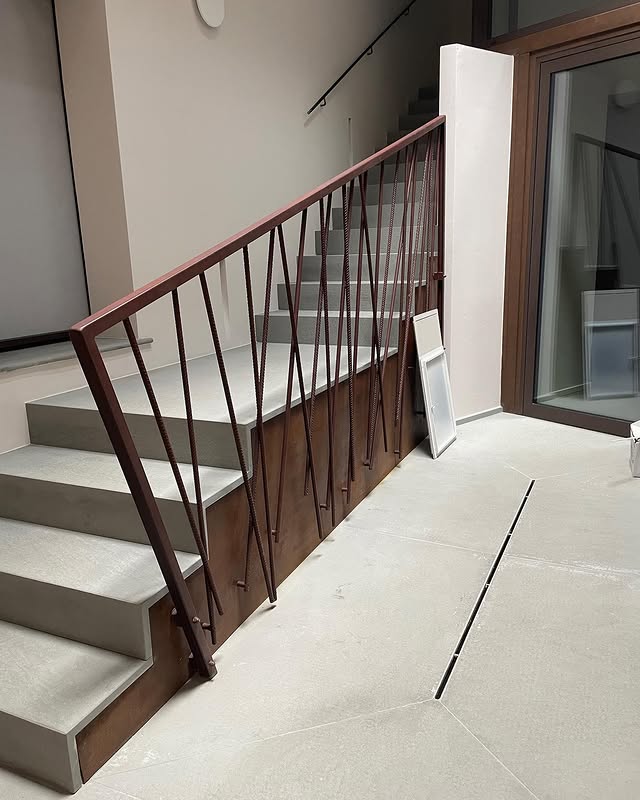 Ringhiera in metallo realizzata per una casa privata