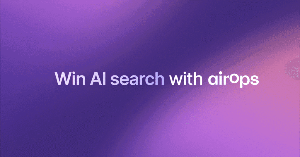 AirOps' brand motto urging users to win AI search with the platform's help
