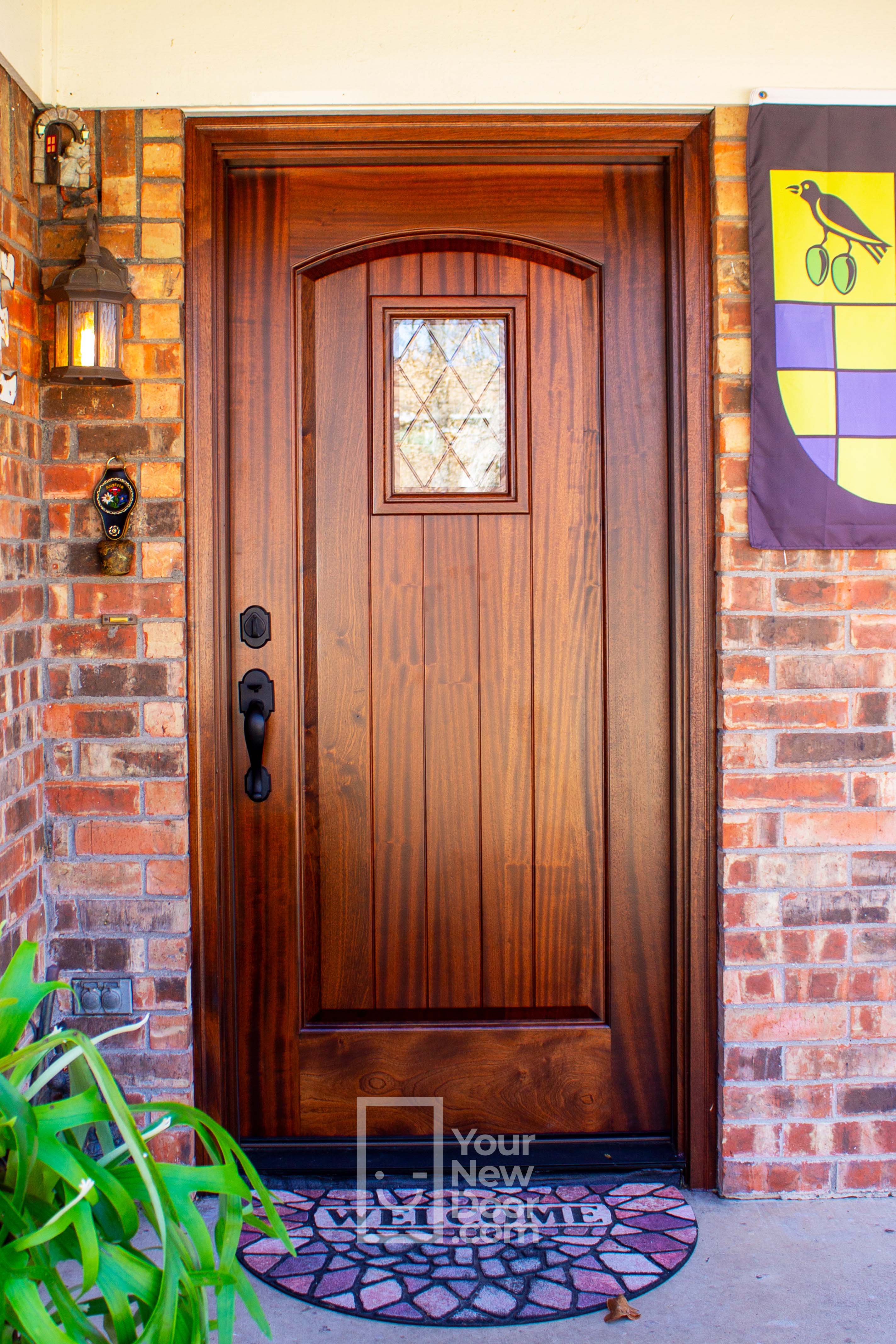 custom wood front door in rockwall, texas