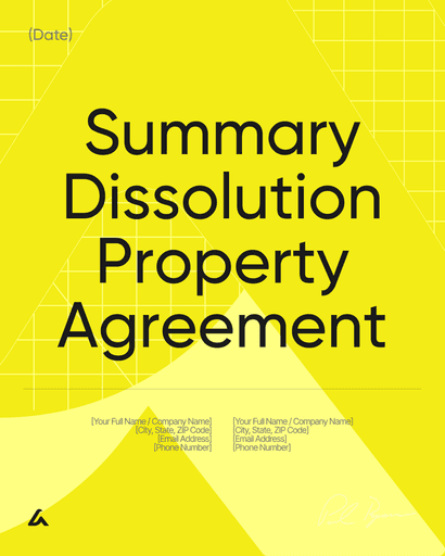Summary Dissolution Property Agreement 