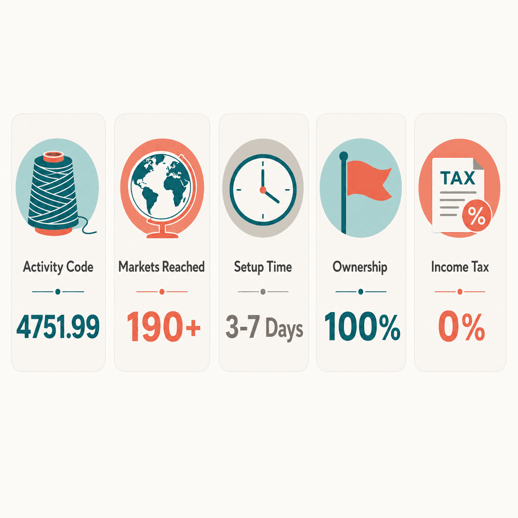 Infographic: Apply for a Threads & Yarns Trading License in Dubai