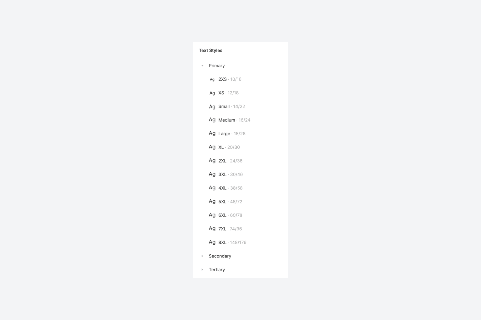 How I organize typo tokens in my starter kit