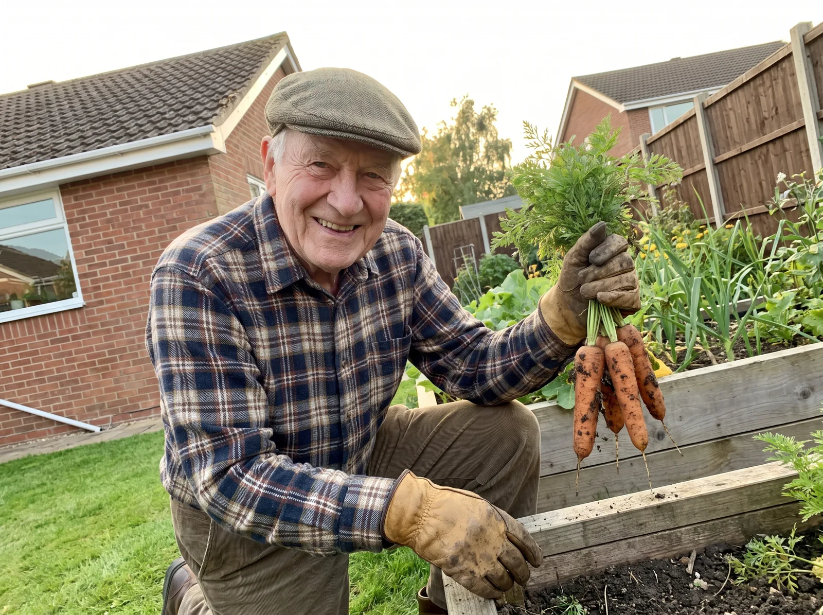 Graham in his vegetable garden