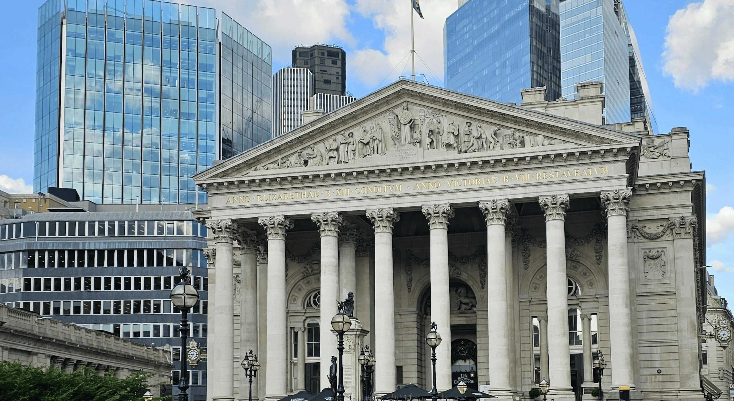 View of the Bank of England.