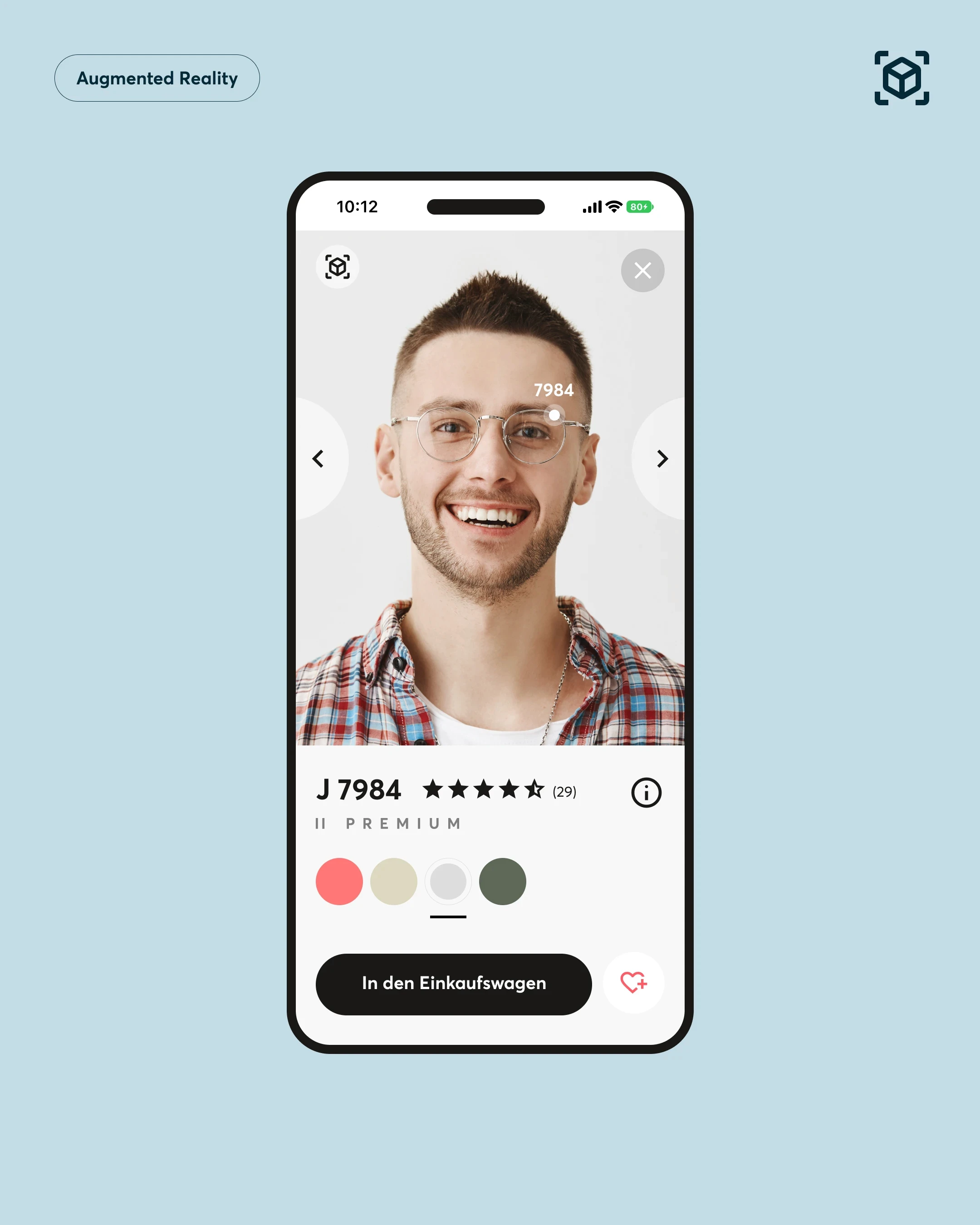 Smartphone with augmented reality