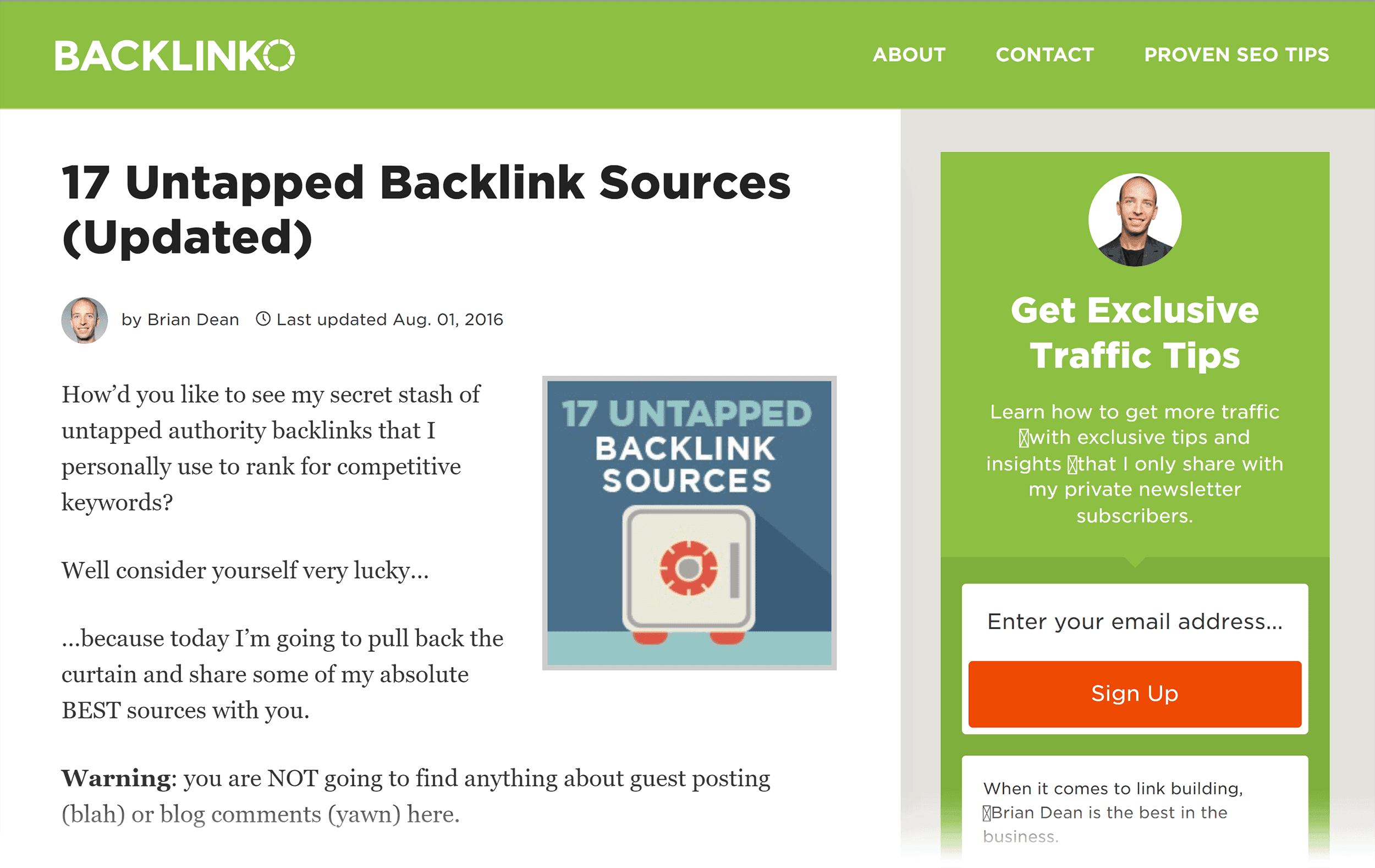 Backlinko – 17 Untapped Backlink Sources
