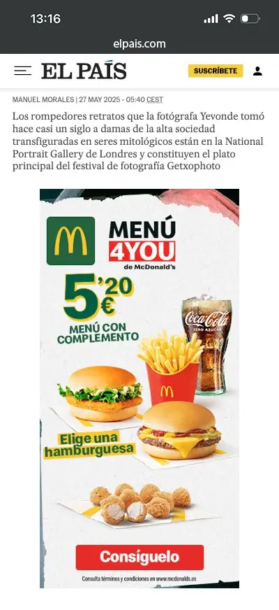 Banner display Mcdonalds