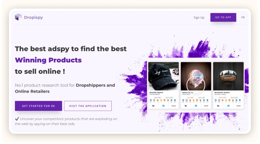 Dropispy homepage