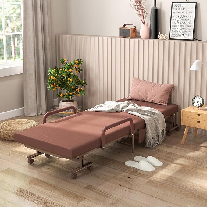 Built with premium materials, the portable adjustable bed ensures lasting comfort and support.