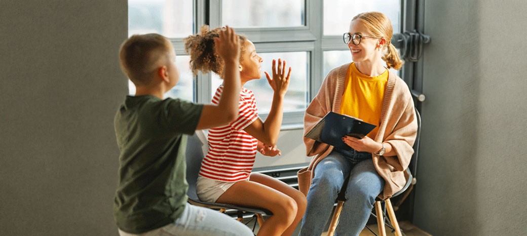 Students developing public speaking and critical thinking skills in structured speech and debate enrichment program