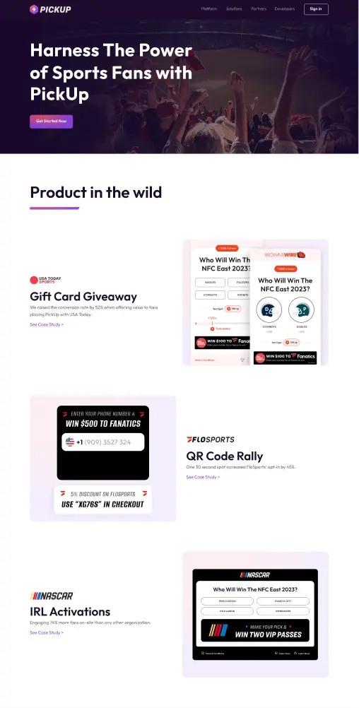 Pickup Home website 