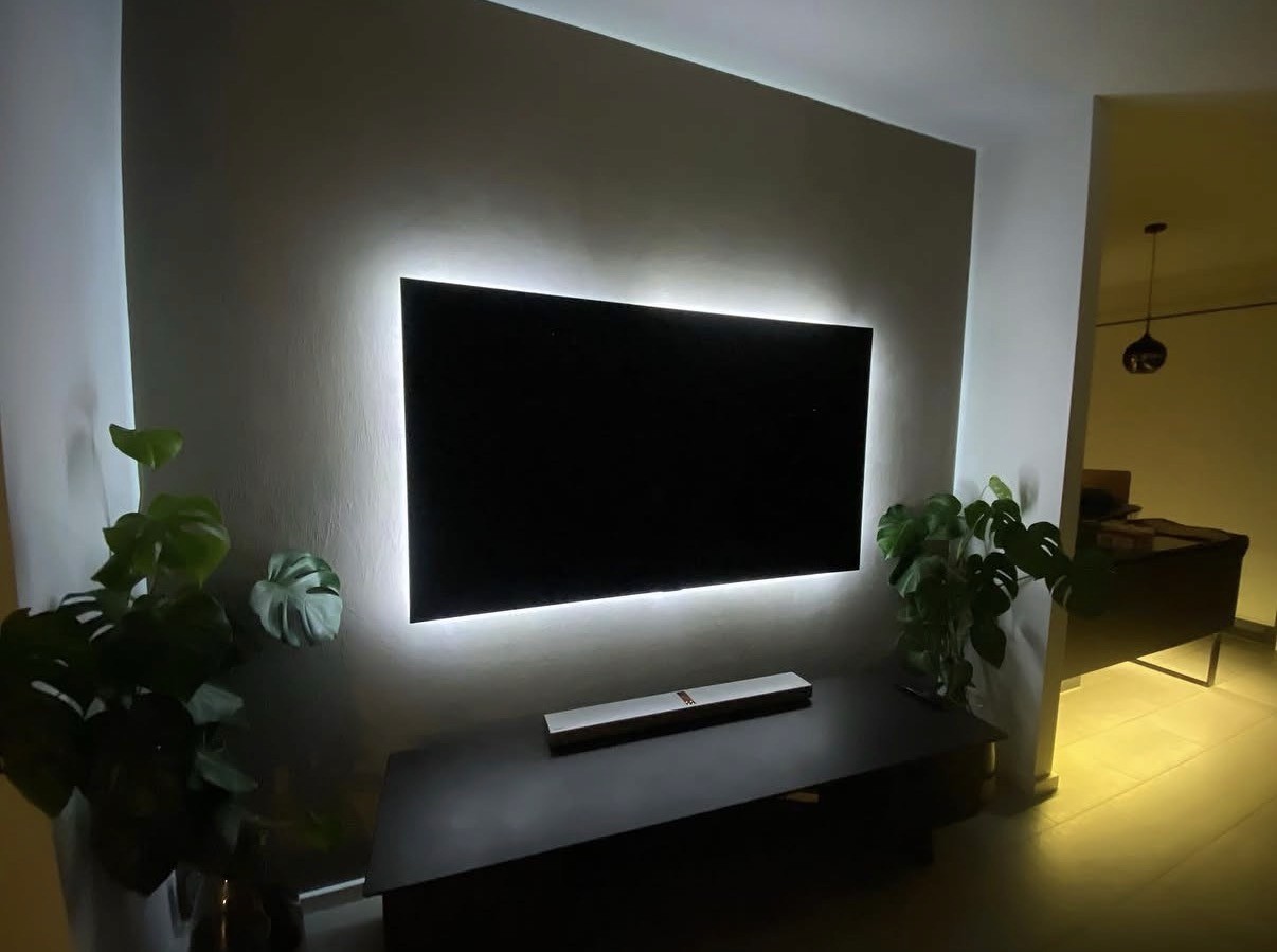 Premium residential interior with architectural lighting