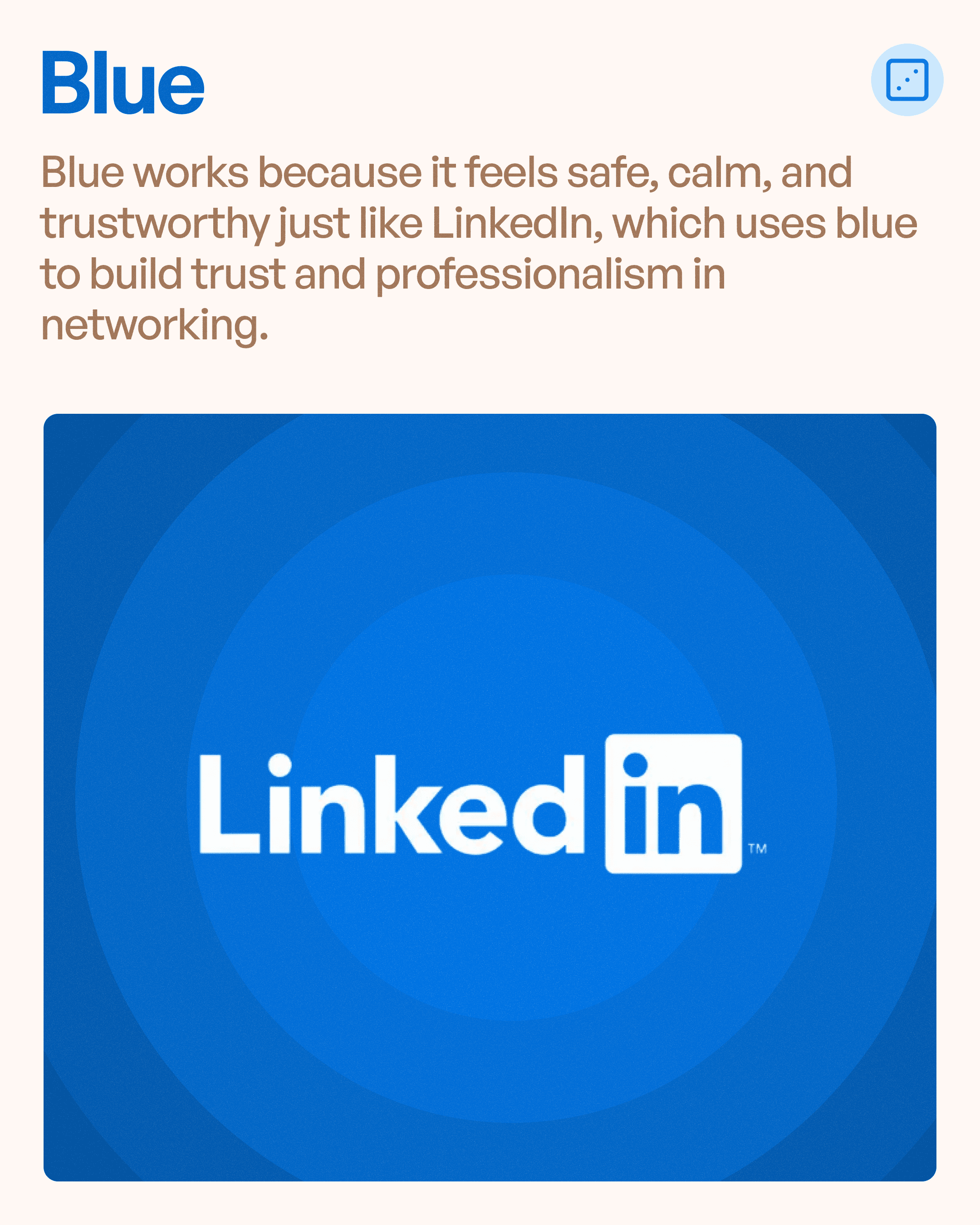 Blue brand color user cases explained