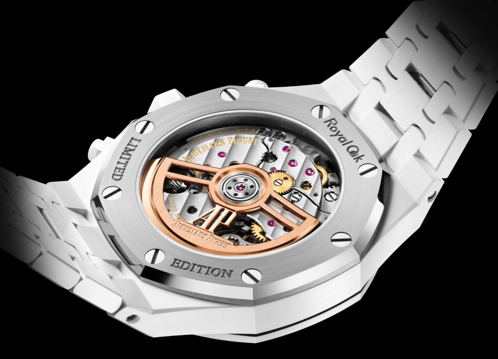 Royal Oak, reference 26450CB.OO.1356CB.02: caseback and movement.