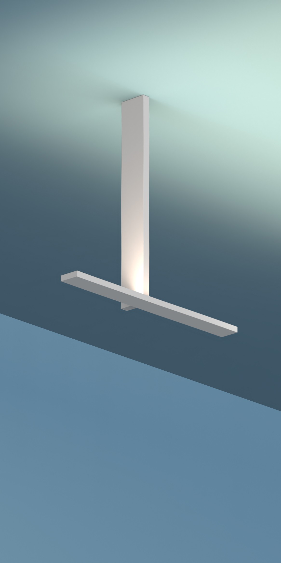 Offset suspension in white finish, designed for commercial and residential applications, made by ID-Illuminated Devices in Canada