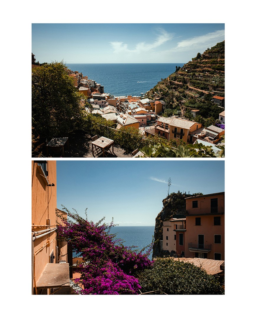 Beautiful teracotta houses with ocean view Photography