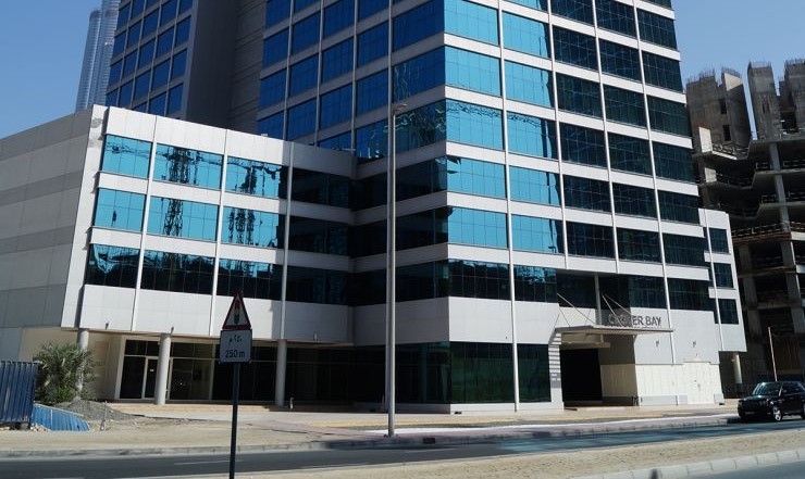 High-rise view of Clover Bay Tower, a top choice for investors seeking office space in Dubai.