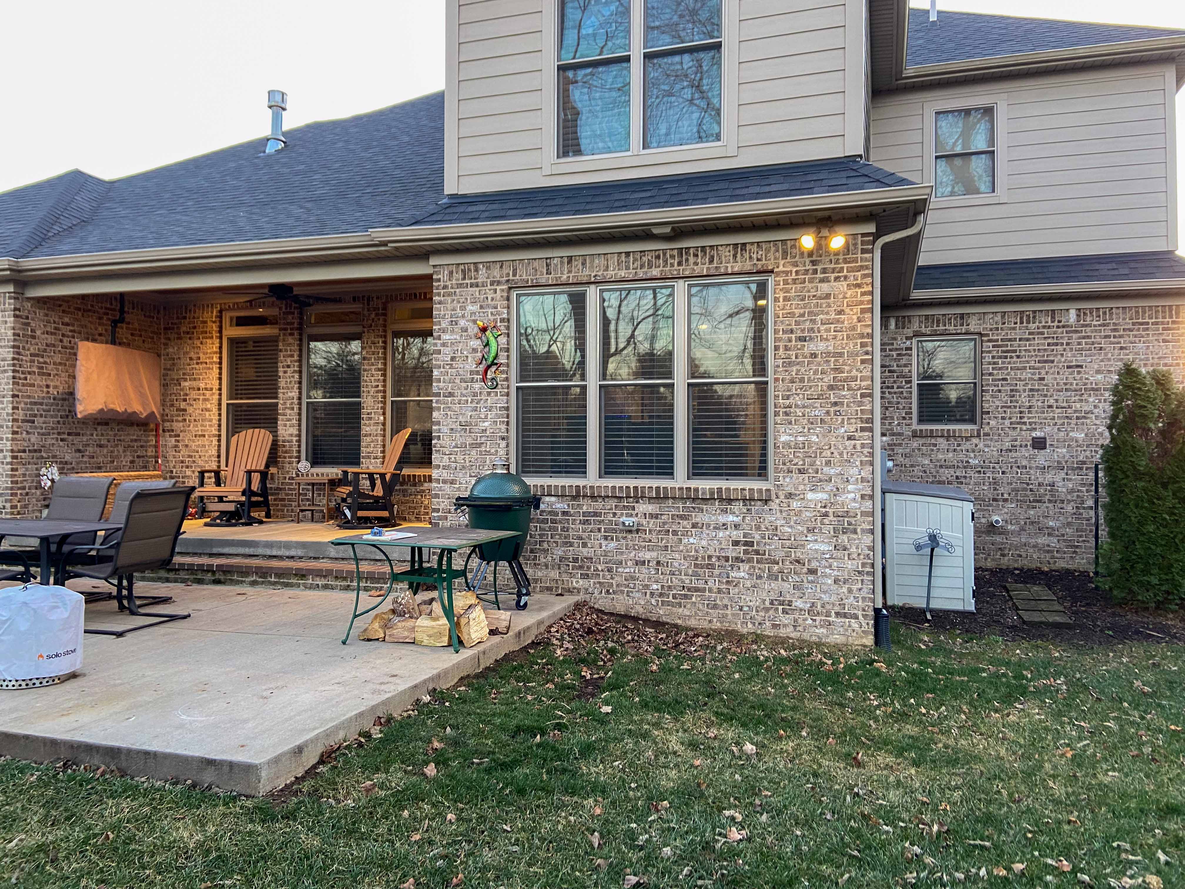 before photo of a project by kentucky outdoor living