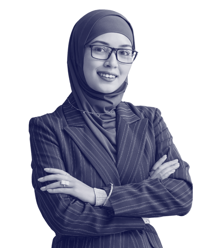 a woman in a business suit holding a laptop (Background Removed)