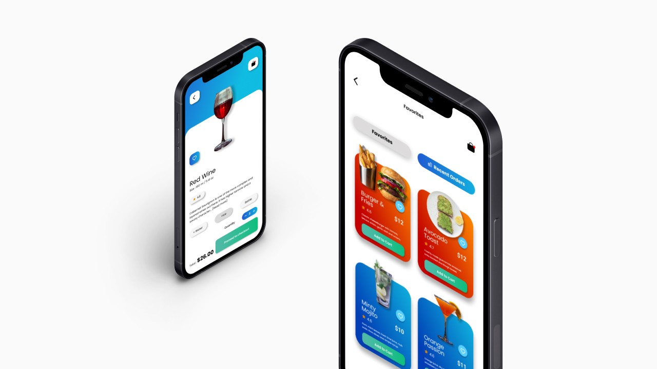 Phone mockup with the app filter