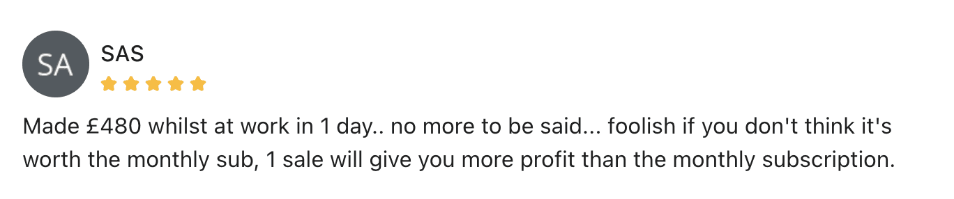Amazon FBA mentoring positive reviews
