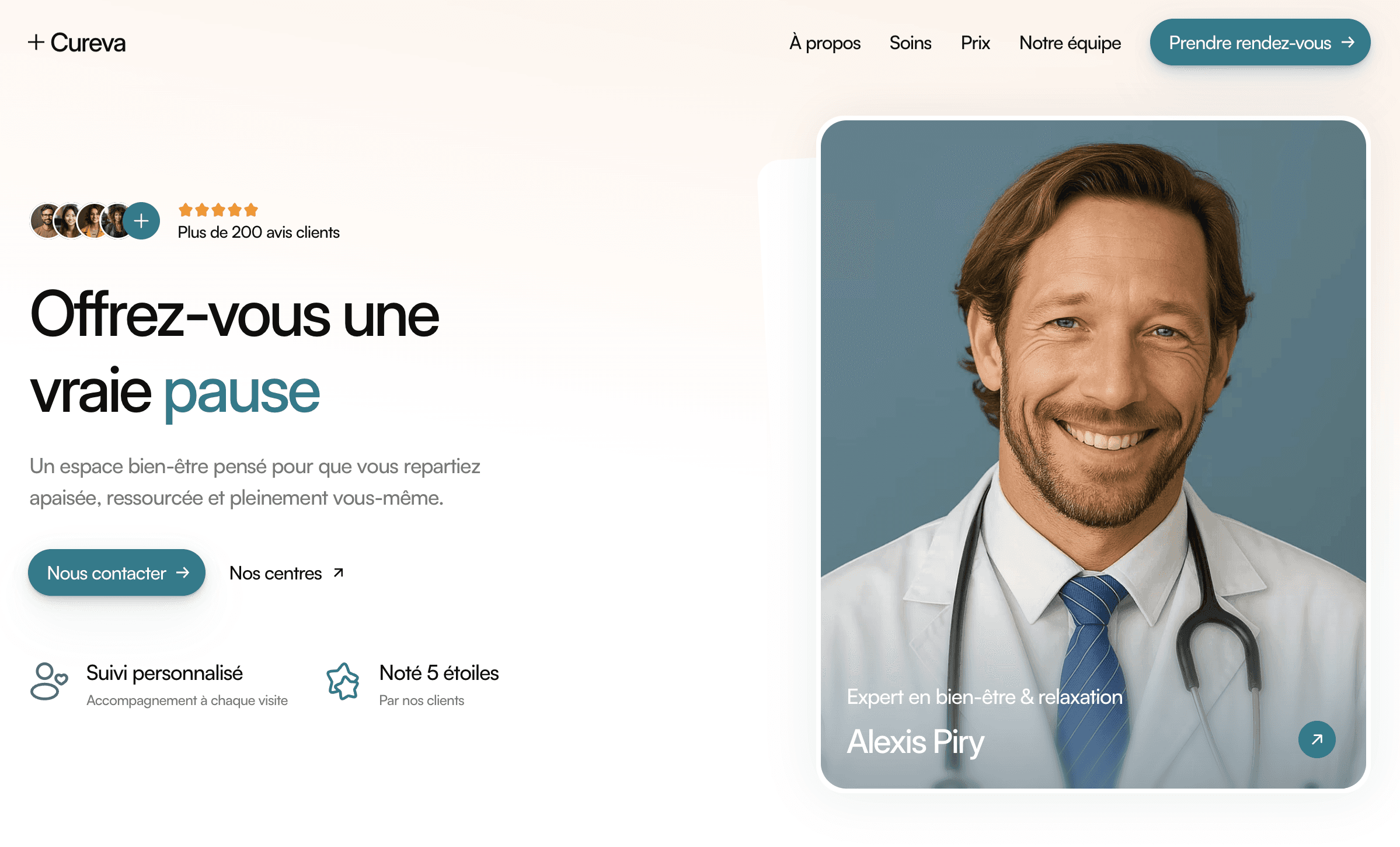 Site vitrine centre bien-être soins Montpellier – Cureva