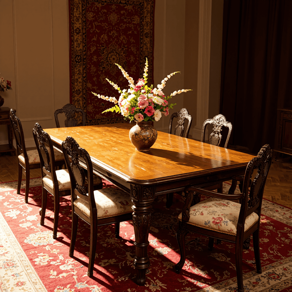 product photography of dining room furniture