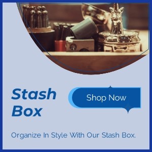 Amazon A+ banner for stash organiser box generated with Sivi AI