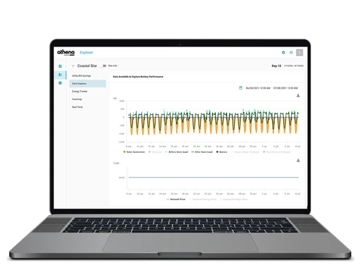 Stem's software displayed on a laptop