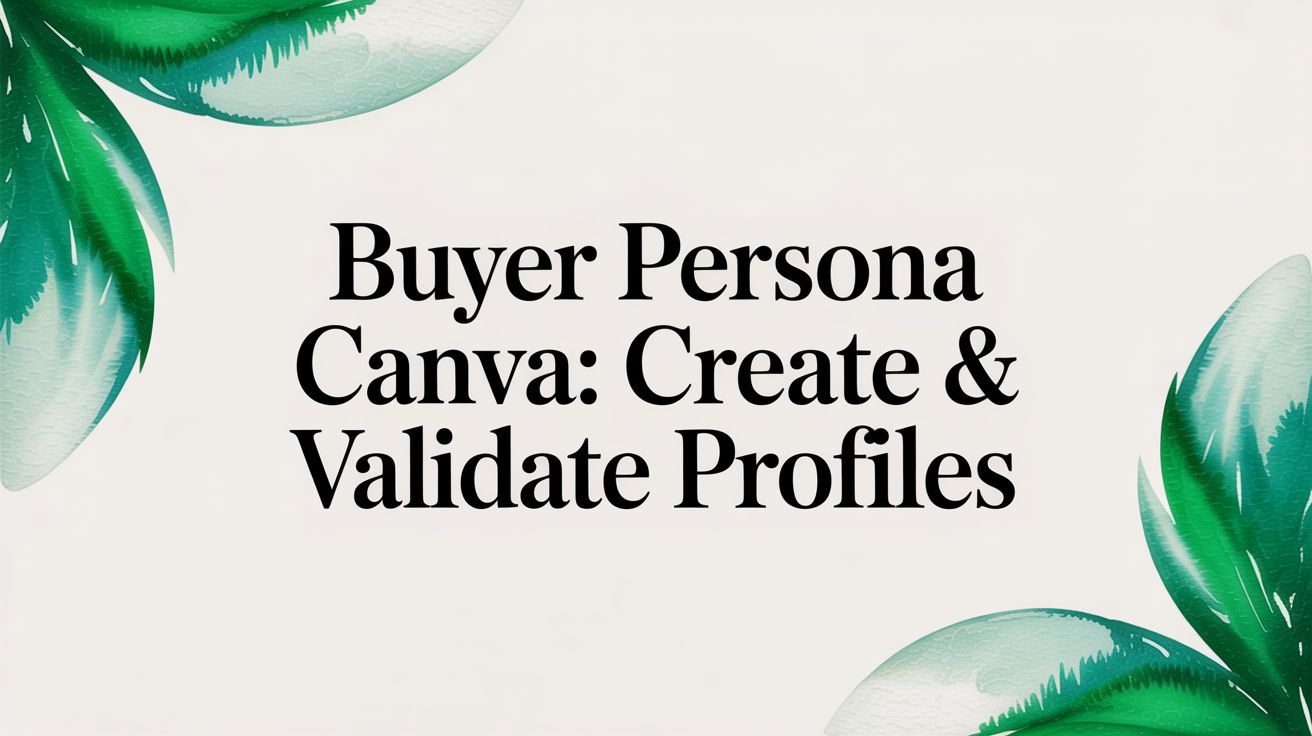 Buyer Persona Canva: Create & Validate Profiles