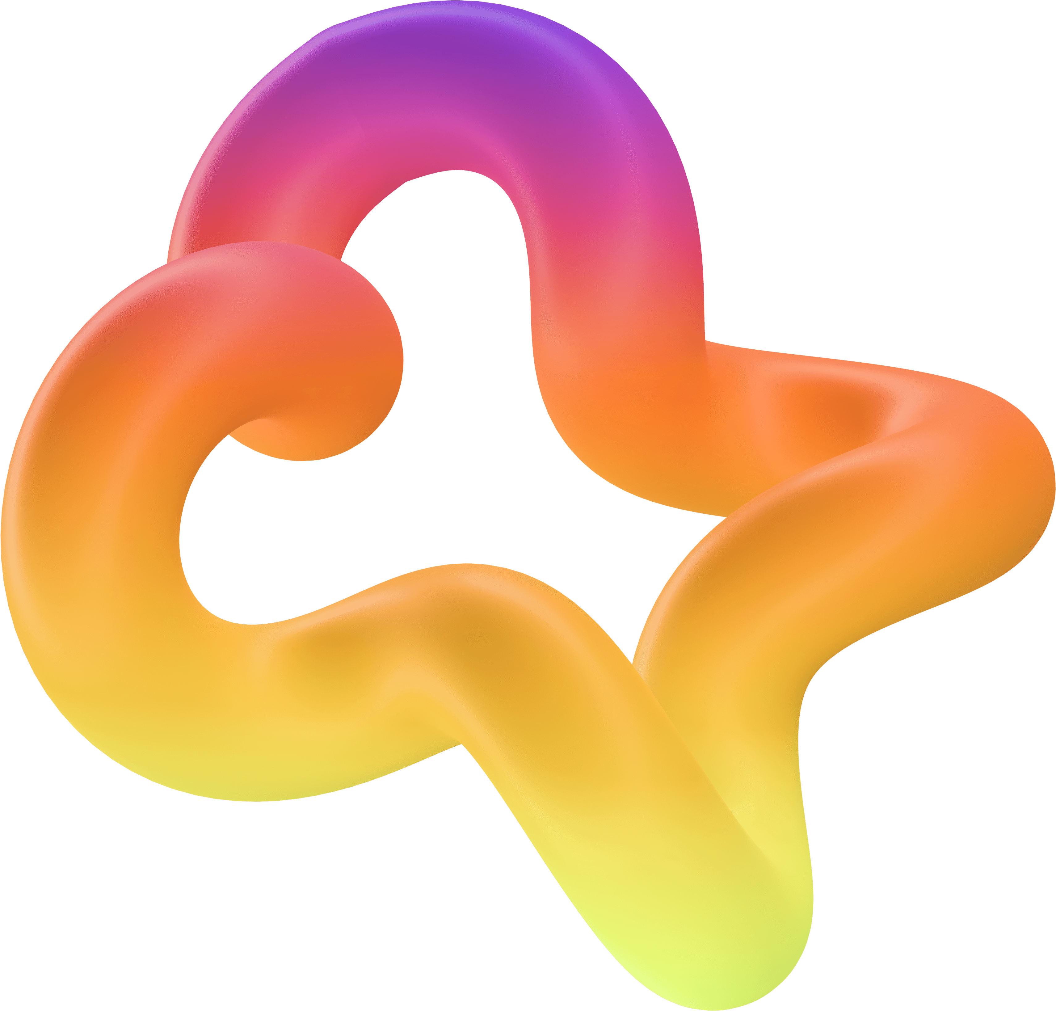 Marbled gray and white twisted sculpture on black background resembling a smooth stone or metal object.