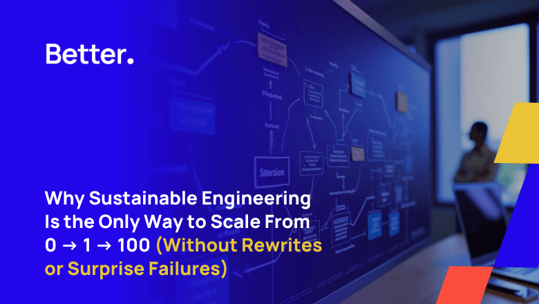 Why Sustainable Engineering Is the Only Way to Scale From 0 → 1 → 100 (Without Rewrites or Surprise Failures)