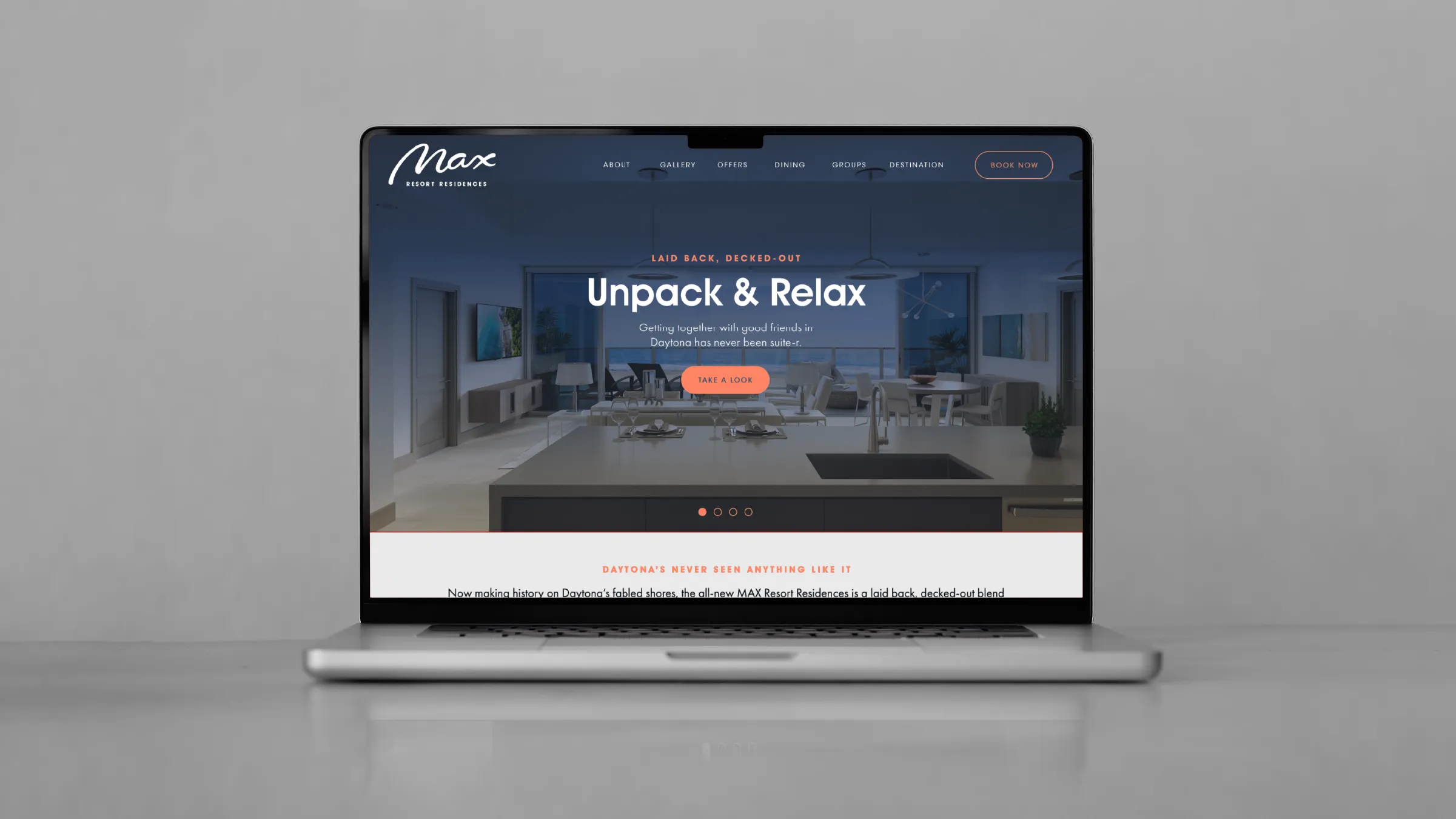 Max Laptop Website Mockup