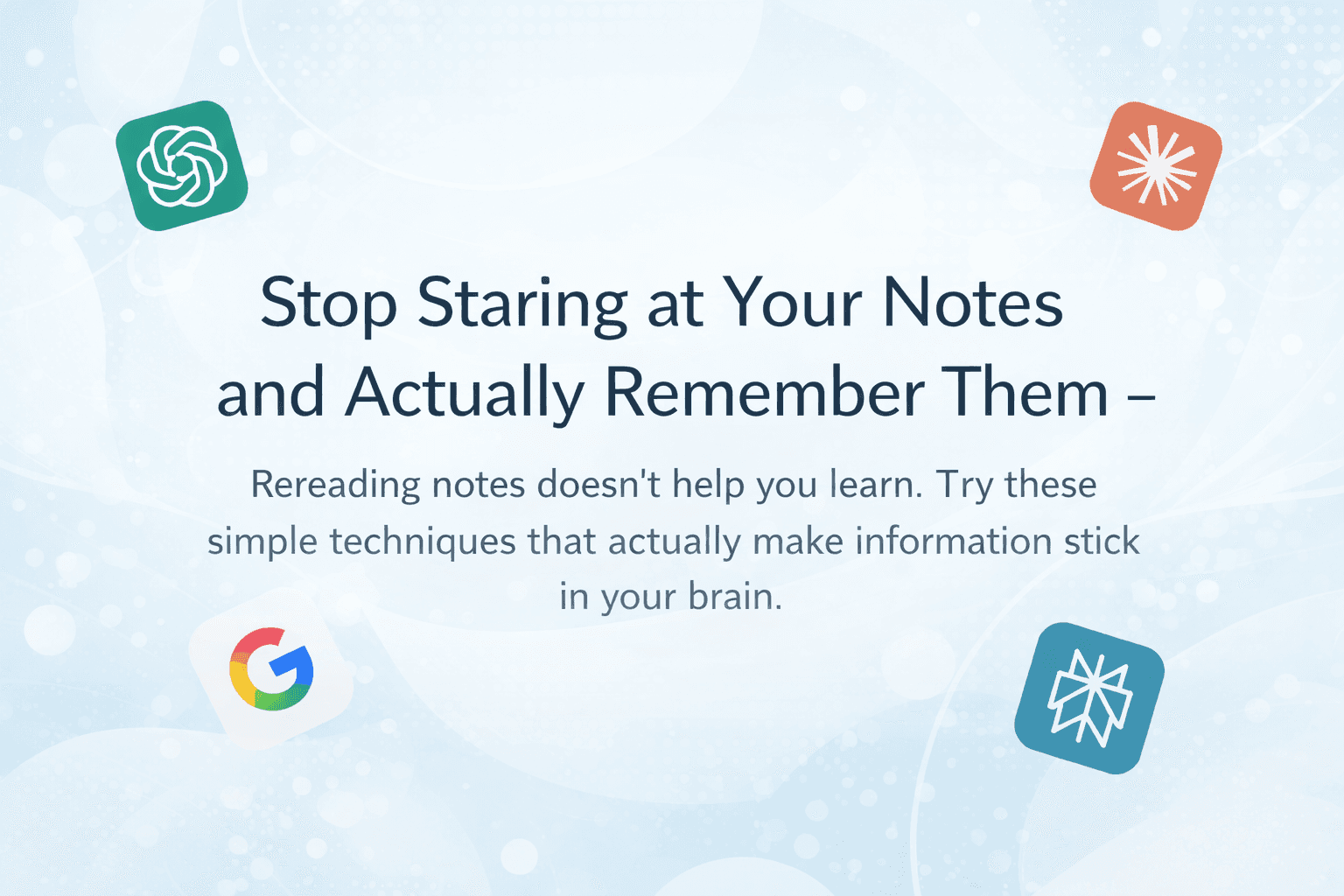 Students studying with highlighted notes and memory cues, promoting effective techniques to remember information better.