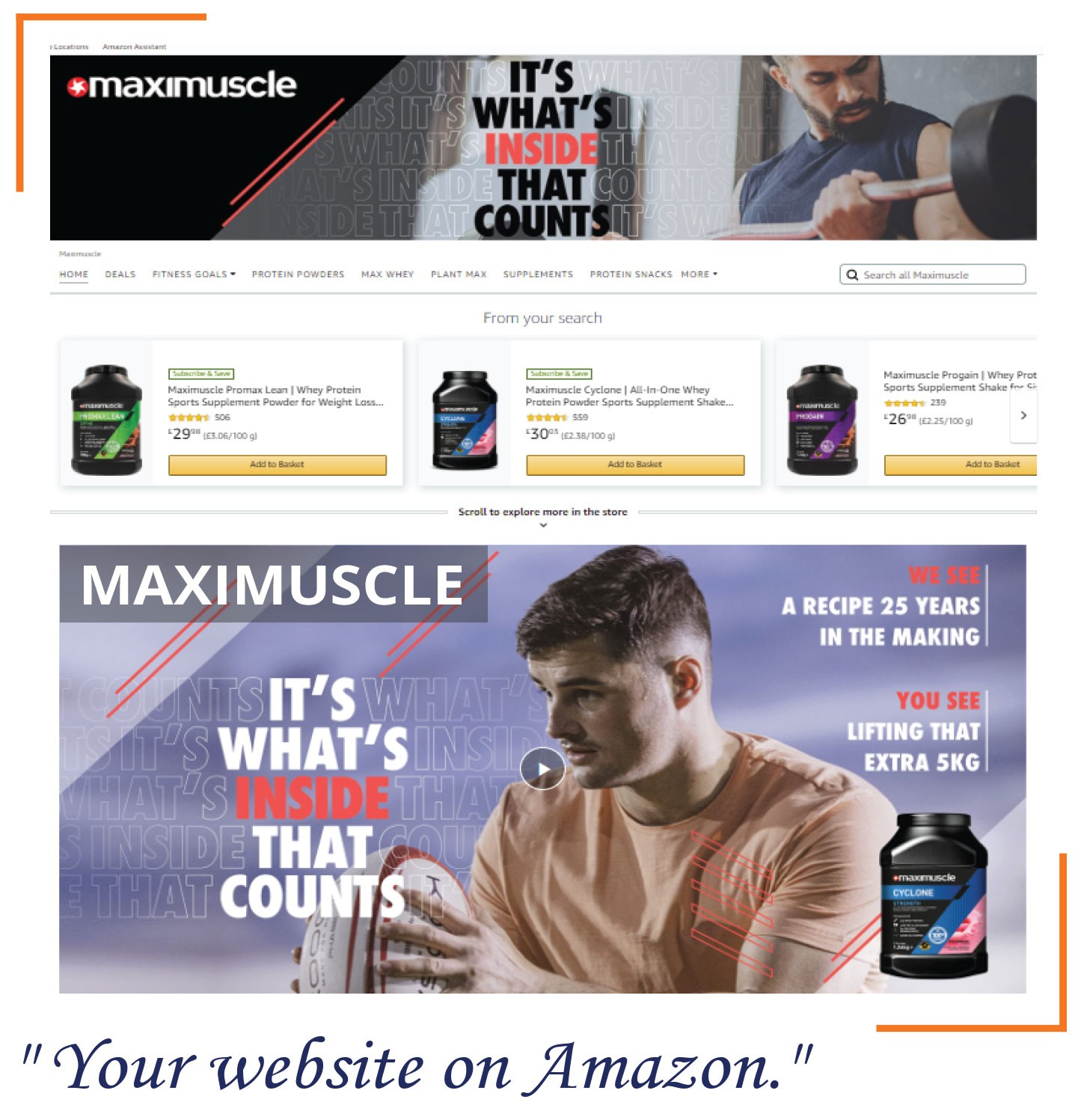 Websites we helped build on Amazon