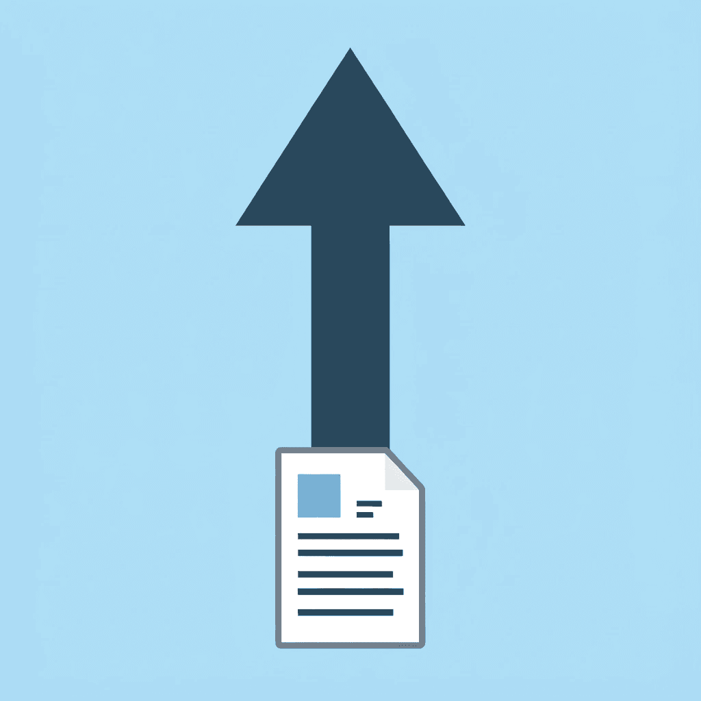 Upward arrow showing how manual document management complexity increases exponentially with document volume