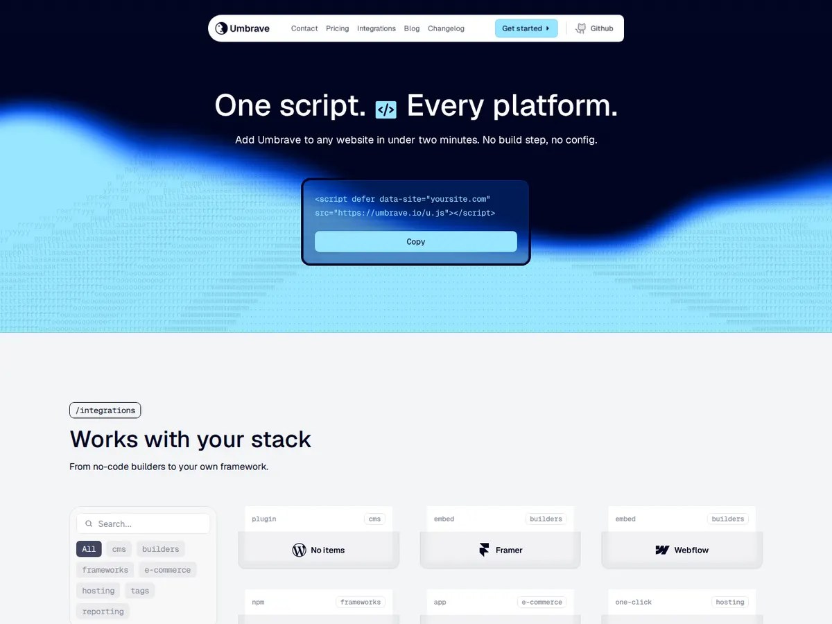 detail image 4 of the umbrave framer website template