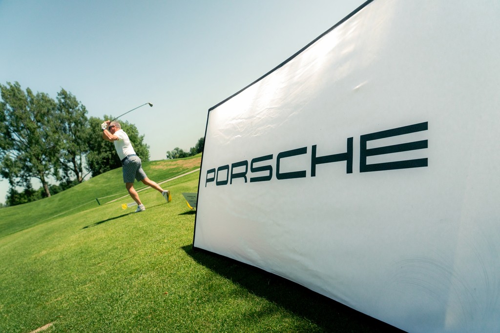 Golf Player at the Tee