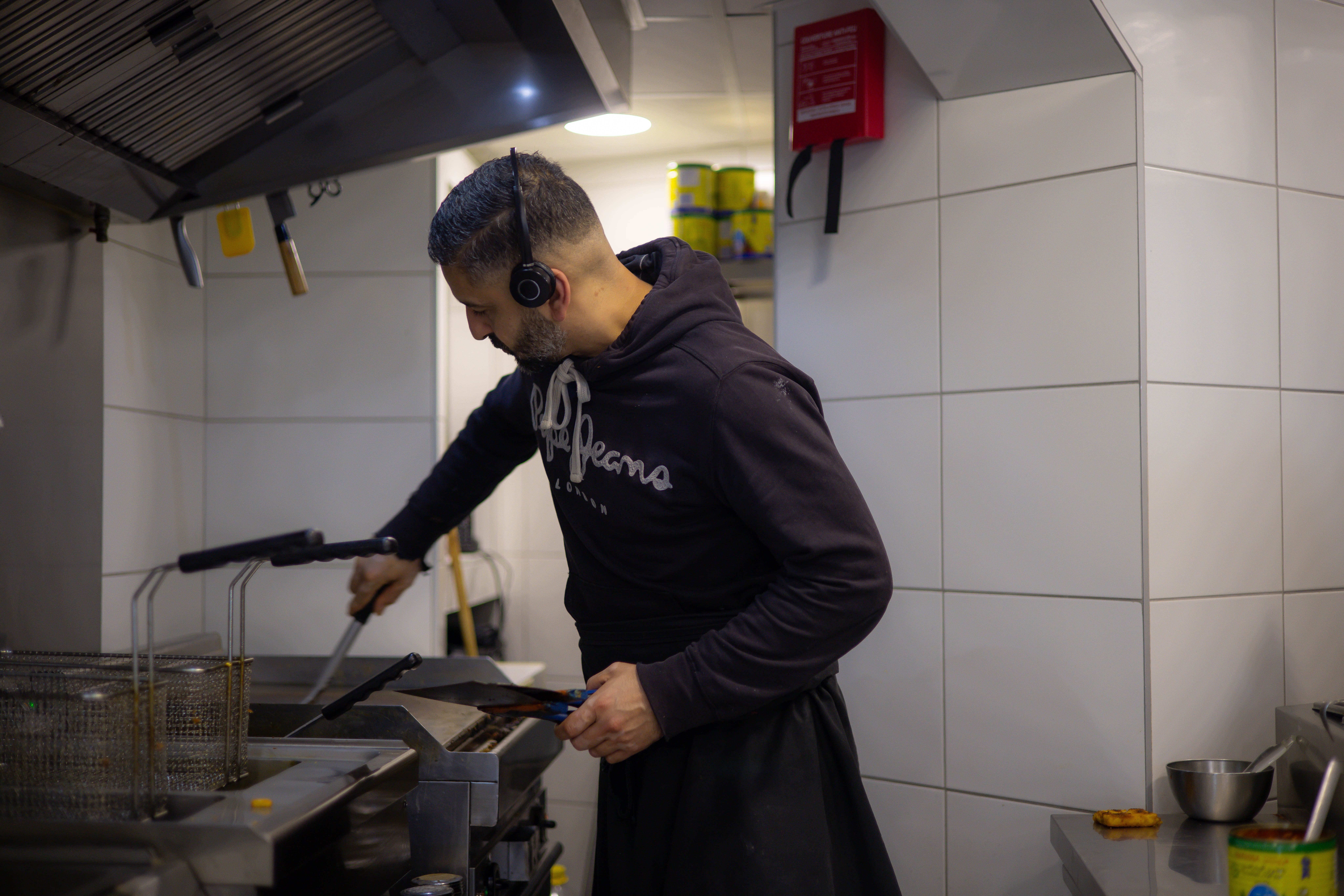 futuristic robot with a grey background