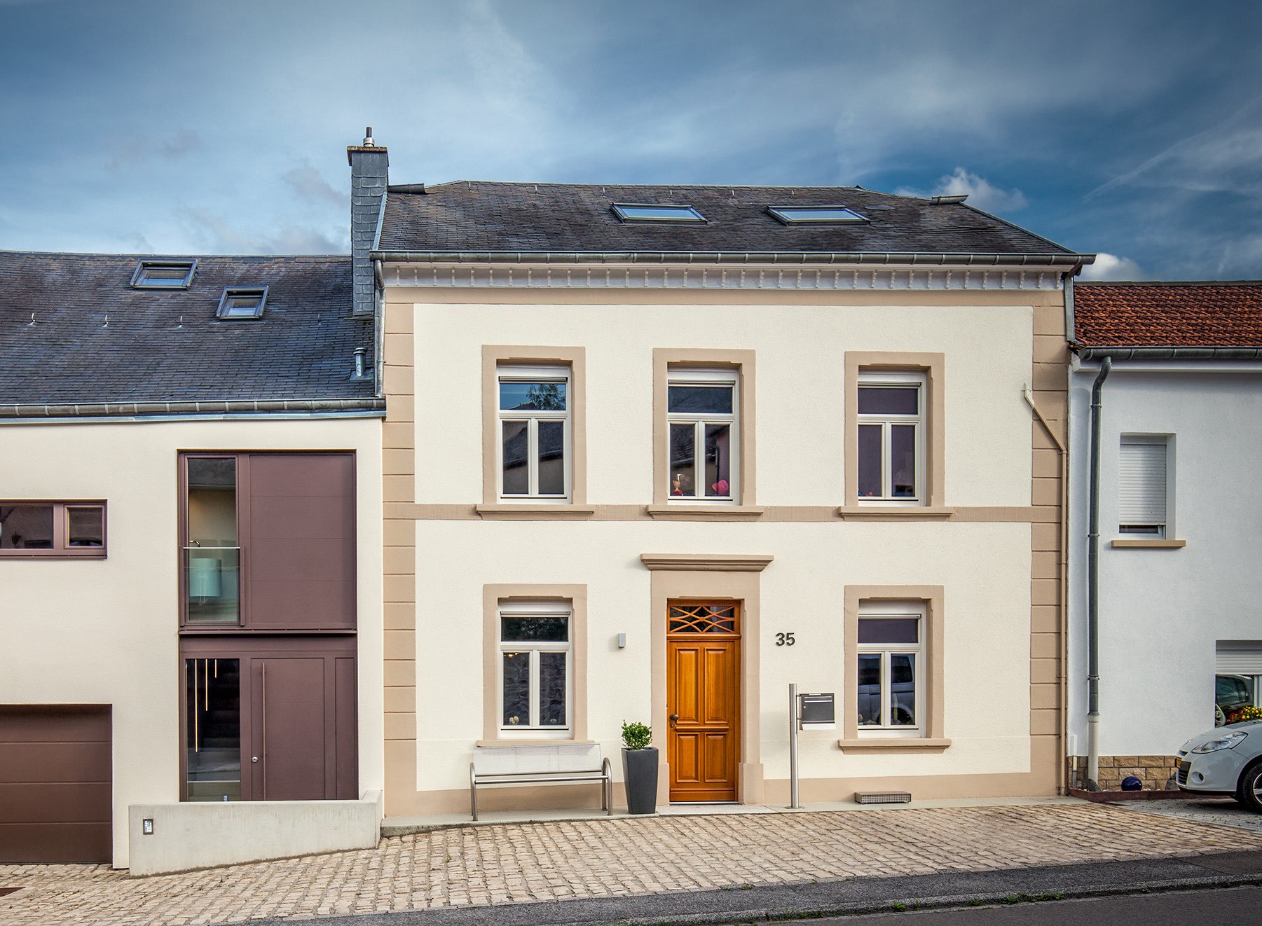 Luxembourg renovation project by Sideshore blends history and sustainability into a modern AAA-rated family home.
