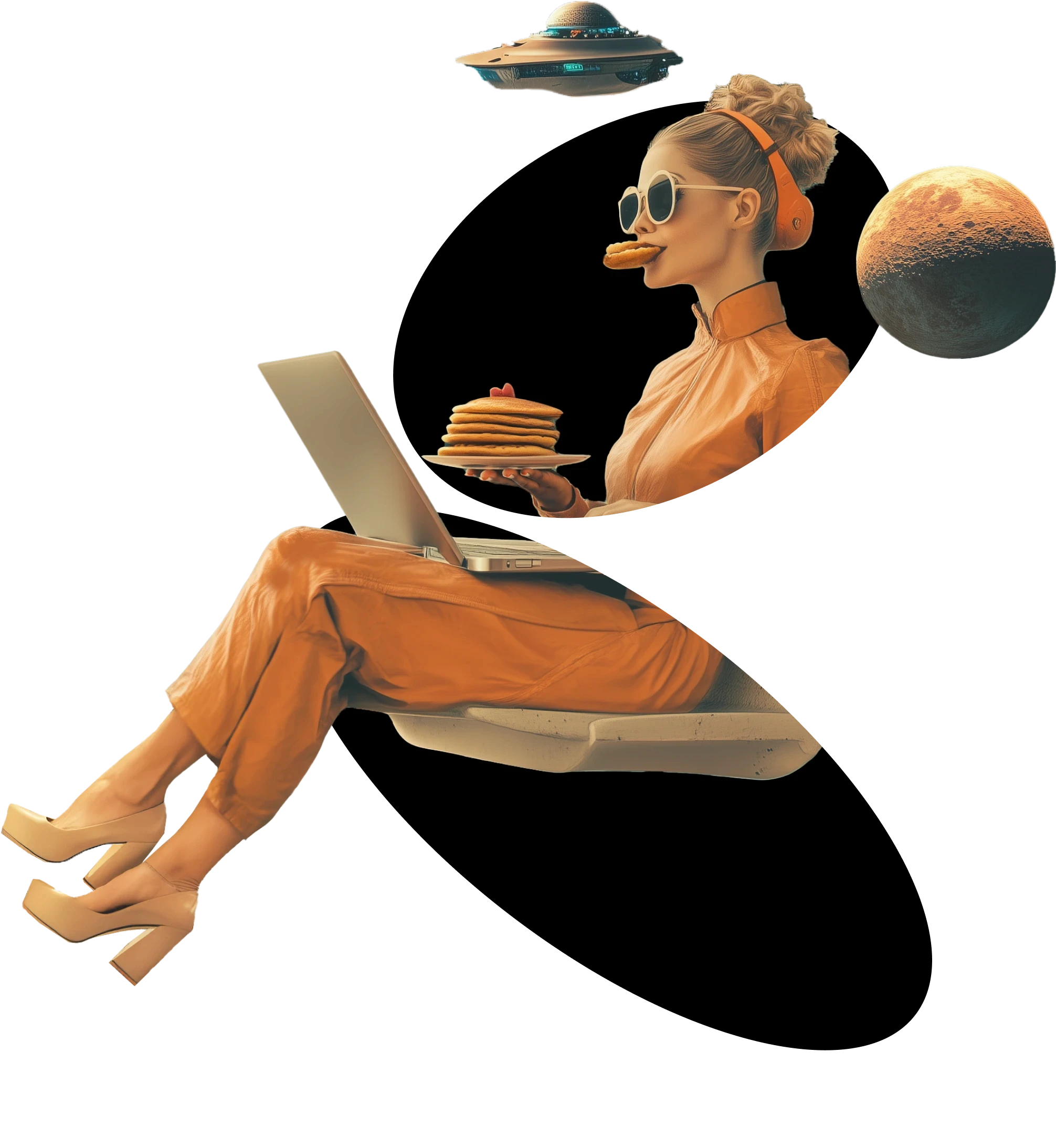 woman in space