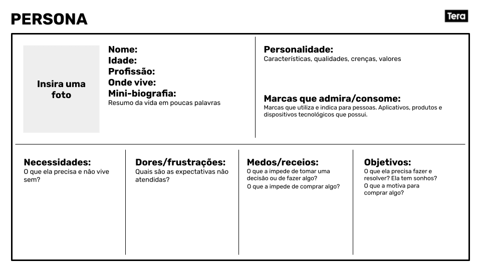 template de buyer persona da tera