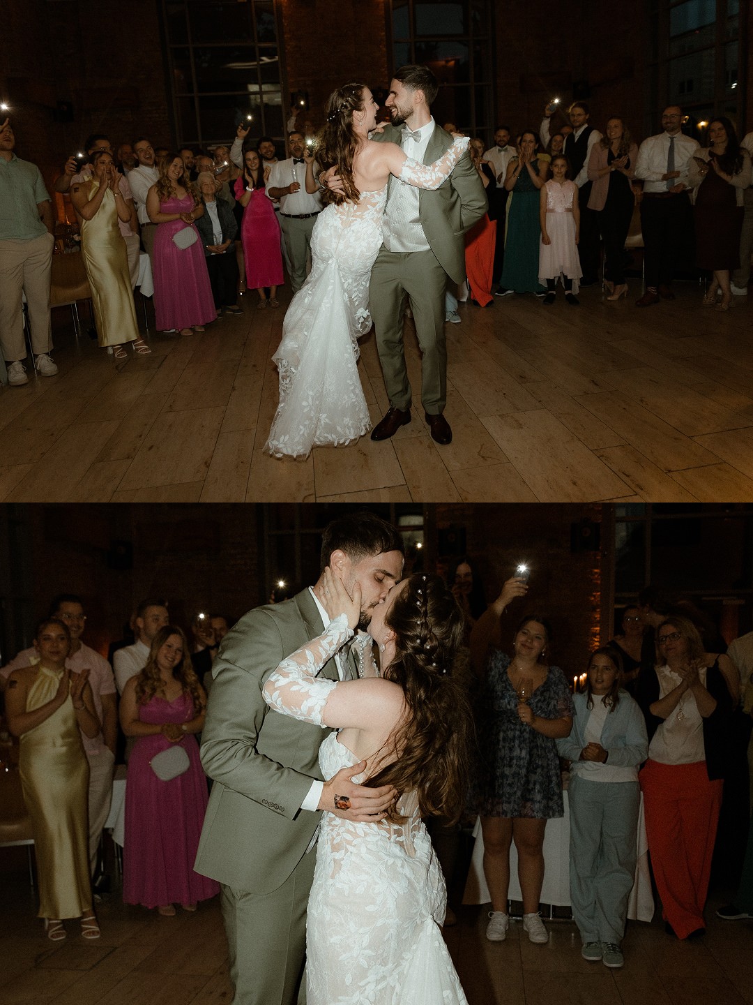 Brautpaar bei First Dance auf Tanzfläche
