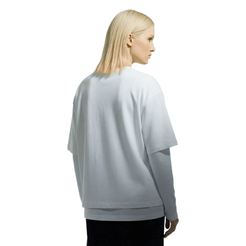 Oversized layered t-shirt mockup back view