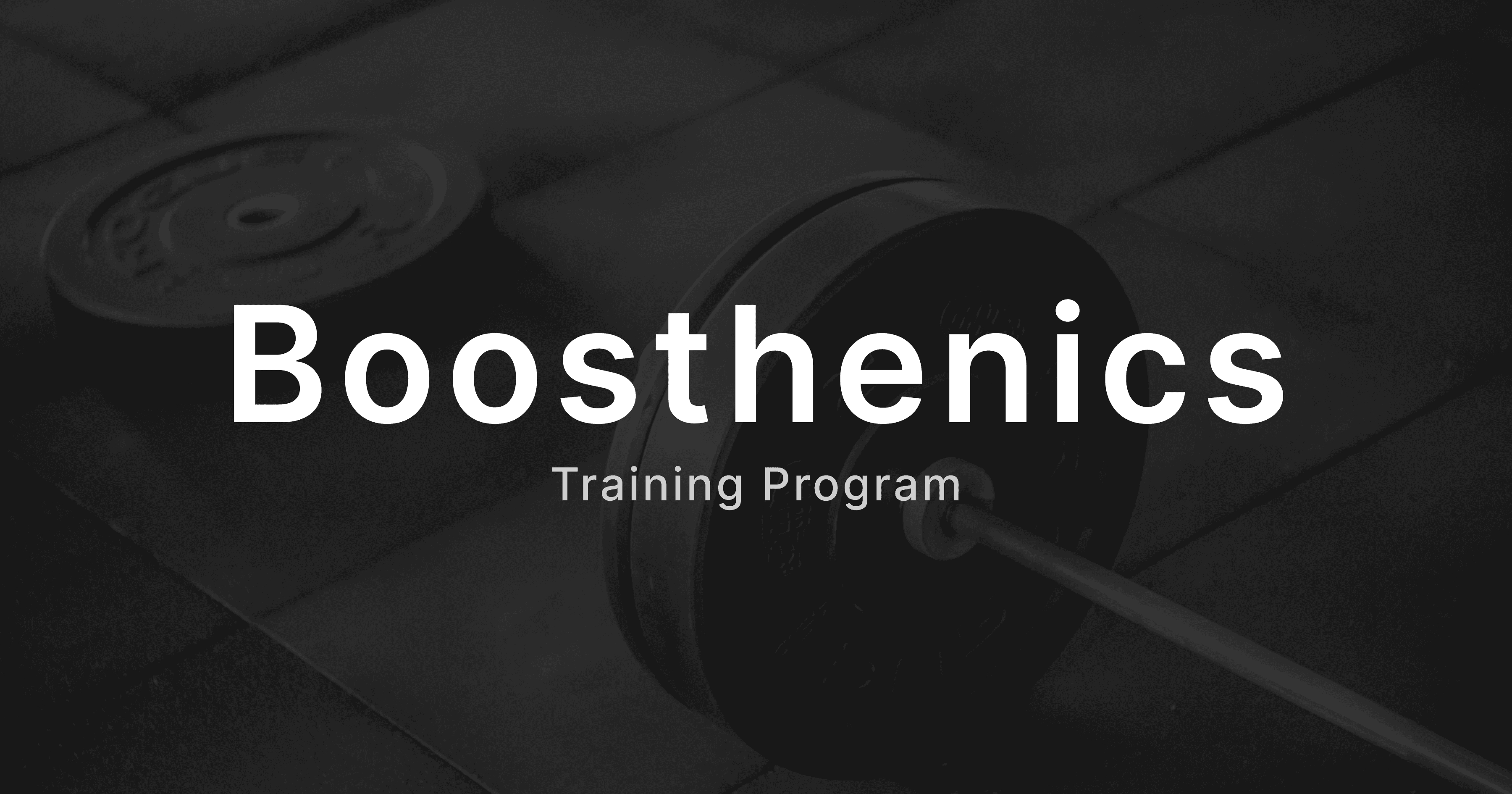 Boosthenics Training Program