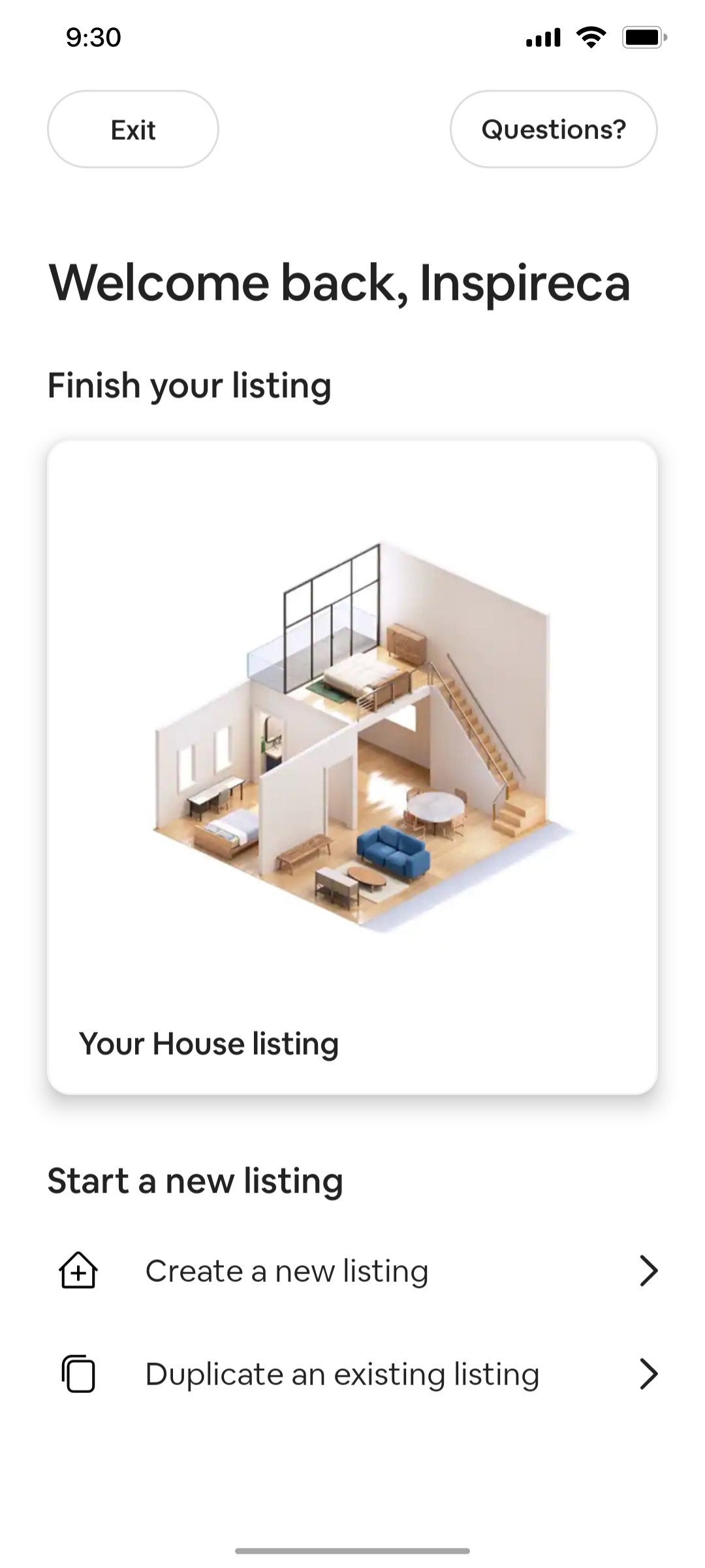 Airbnb finish your listing screen