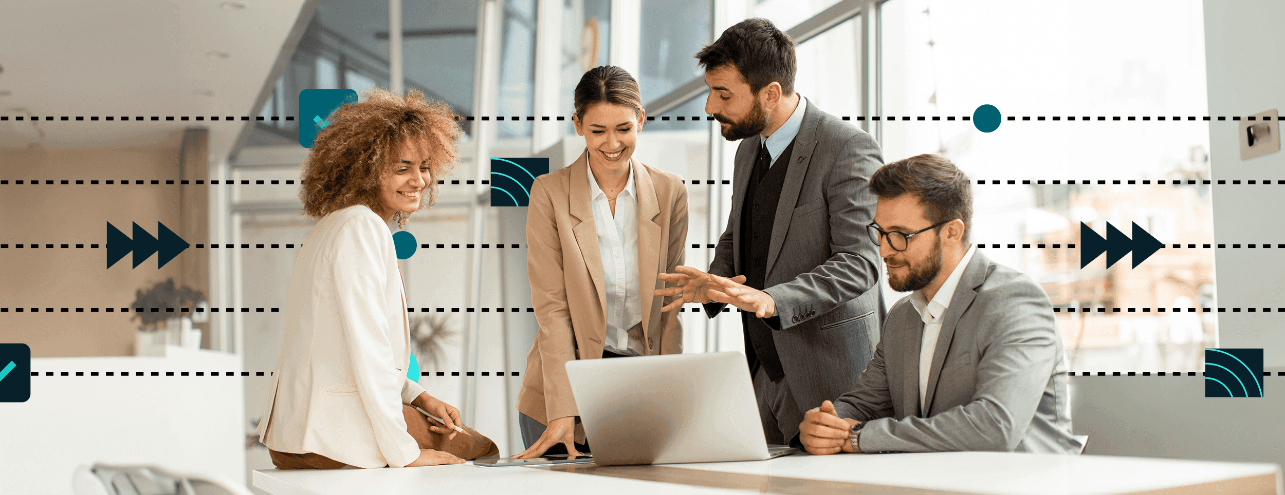 Team is reviewing project - Secure Enterprise Workflow