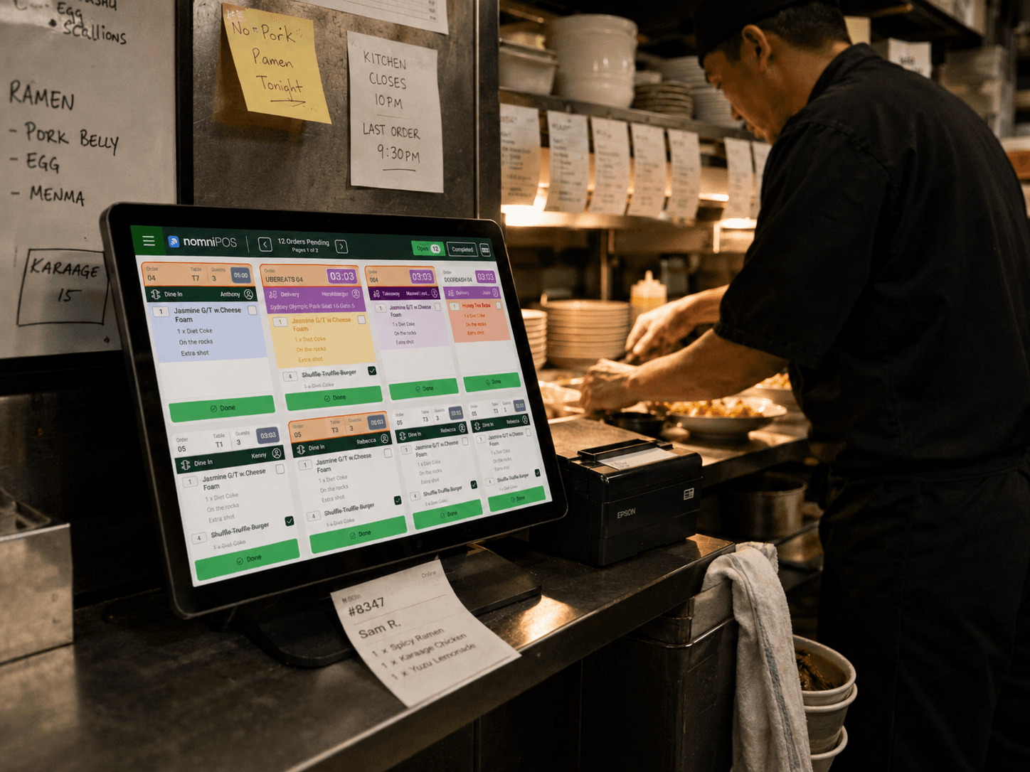 nomni ordering kds kitchen display
