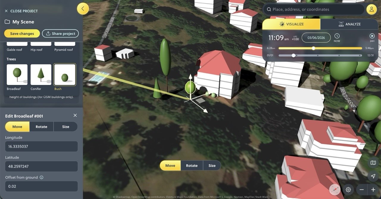Shadowmap online planning tool sunpath gardening seasonal home