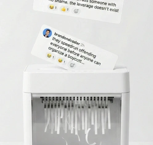 Person in fog with a glowing, glitching computer monitor head, dark cyberpunk portrait.